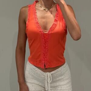 Orange Tank Top S
